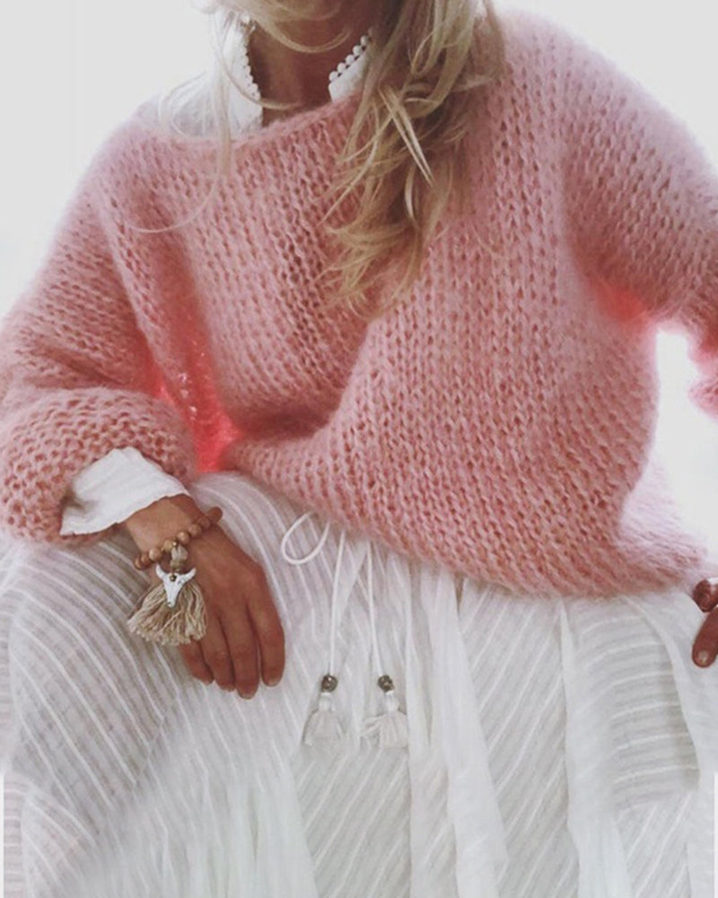 Womens Sweater Comfortable Knit Relaxed Fit - BritishMode