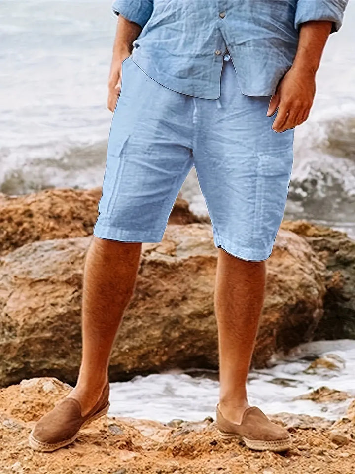 Mens Cargo Shorts Cotton Spring Summer