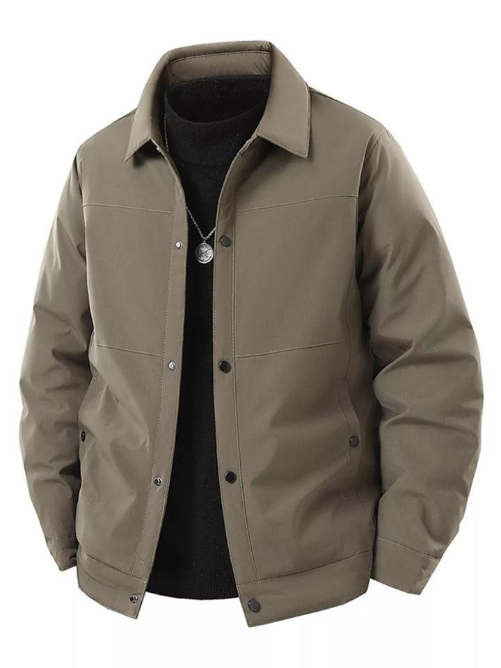 Mens Long Sleeve Button-Down Coat Big and Tall Fit - BritishMode