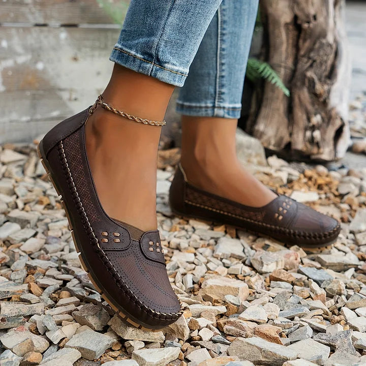 Womens Orthopedic Loafers with Cushioned Insole Slip-On