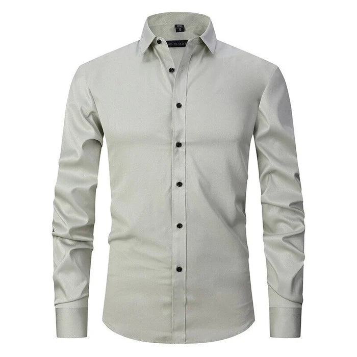 Mens Casual Button-Down Shirt Classic Fit Cotton