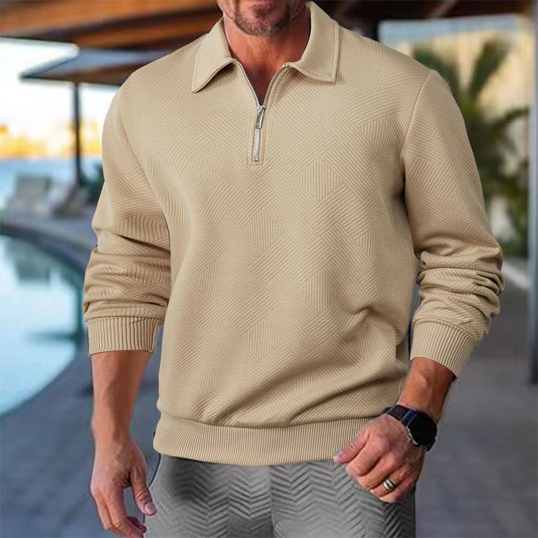 Mens Quarter Zip Sweater Stylish Fit