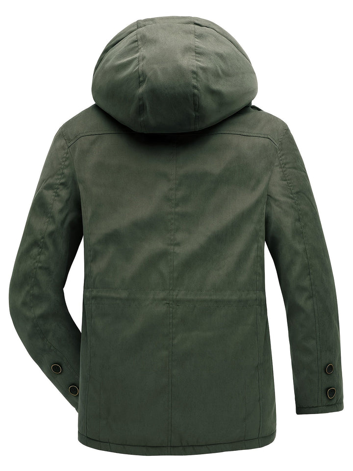 Mens Thick Hooded Winter Jacket Insulated Warm