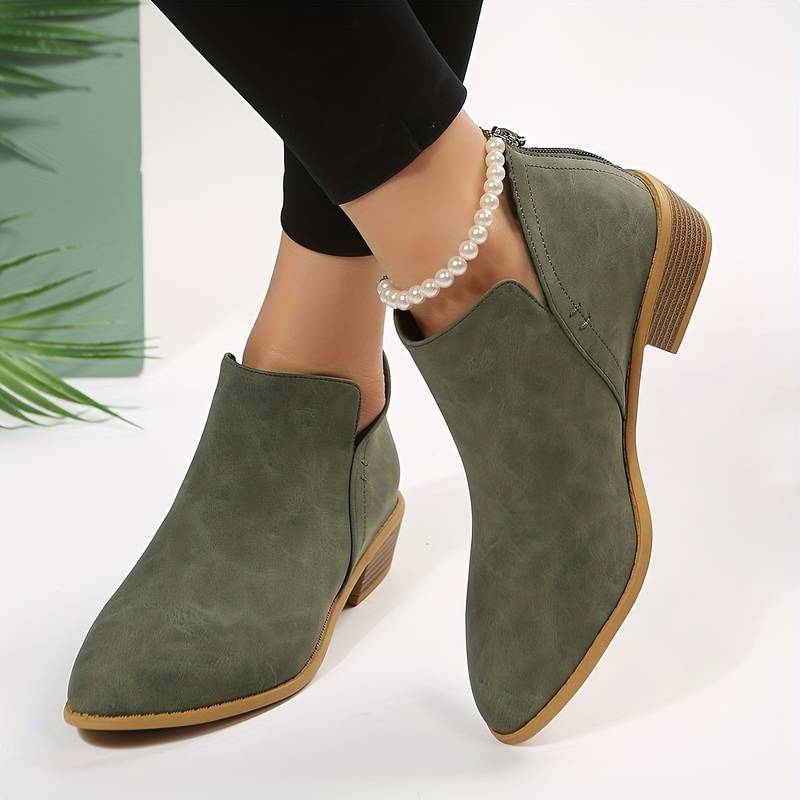 Womens Ankle Boots High Heel Pointed Toe - BritishMode