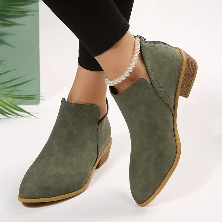 Womens Ankle Boots Leather Comfortable Fit - BritishMode