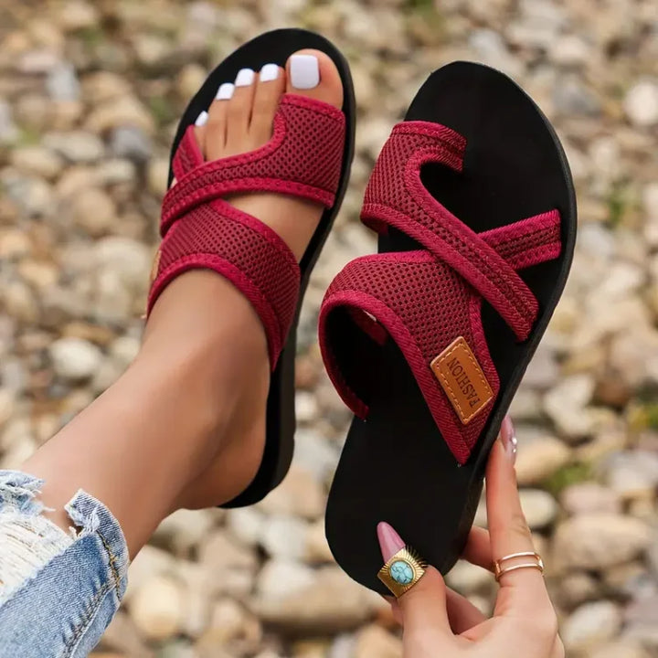 Womens Orthopedic Sandals with Bunion Support Cross Strap