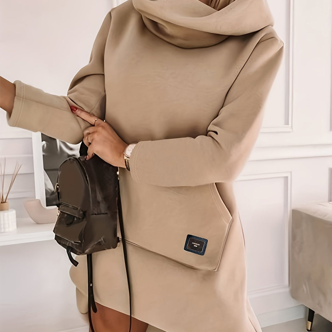 Womens Sweatshirt Dress Classic Crew Neck - BritishMode