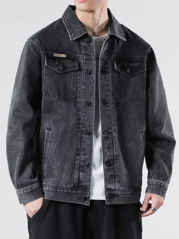 Womens Jean Jacket Curvy Fit Stretch Denim