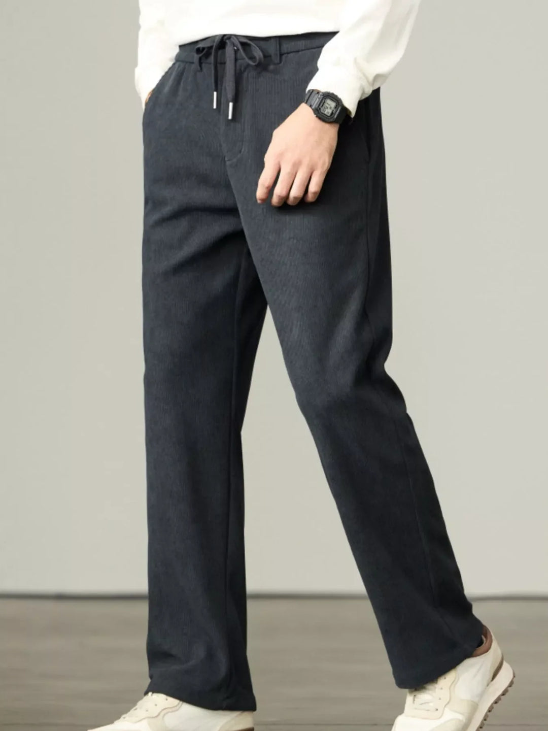 Unisex Corduroy Jogger Pants Relaxed Fit - BritishMode