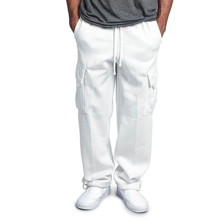 Mens Cargo Jogging Trousers Fleece Comfortable Fit