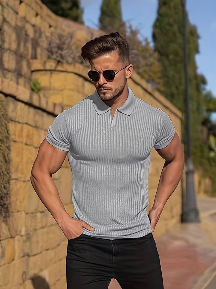Mens Ribbed Shirt Slim Fit