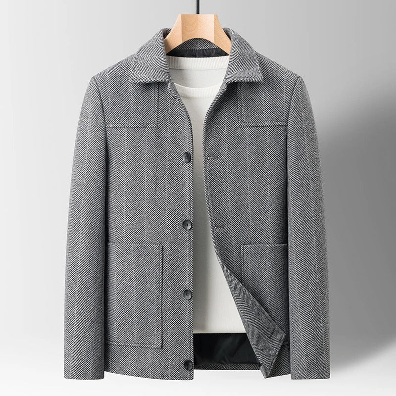 Mens Herringbone Jacket Classic Fit - BritishMode