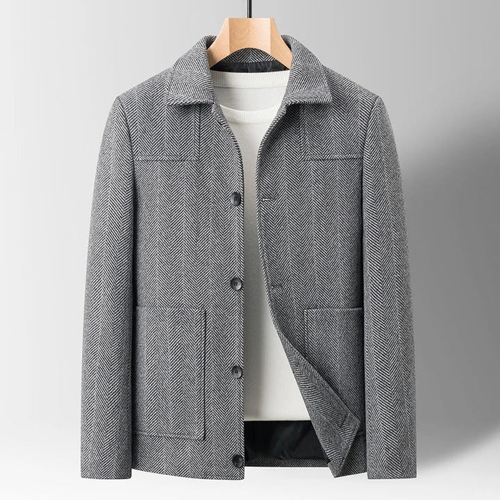 Mens Herringbone Jacket Classic Fit - BritishMode