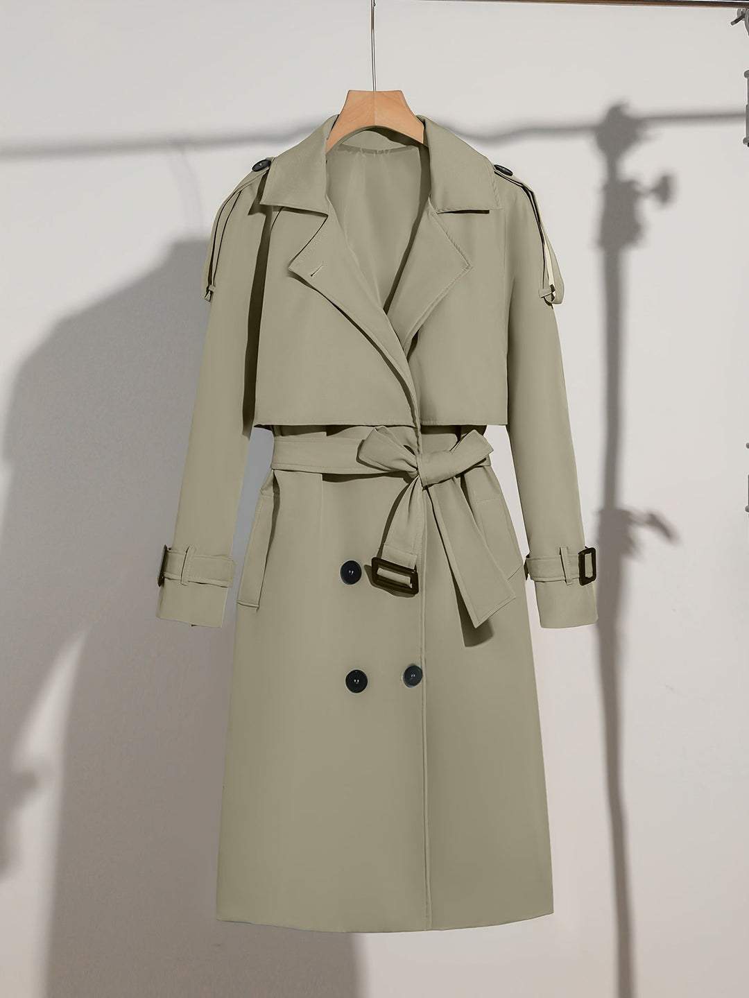 Womens Trench Coat with Belt Relaxed Fit