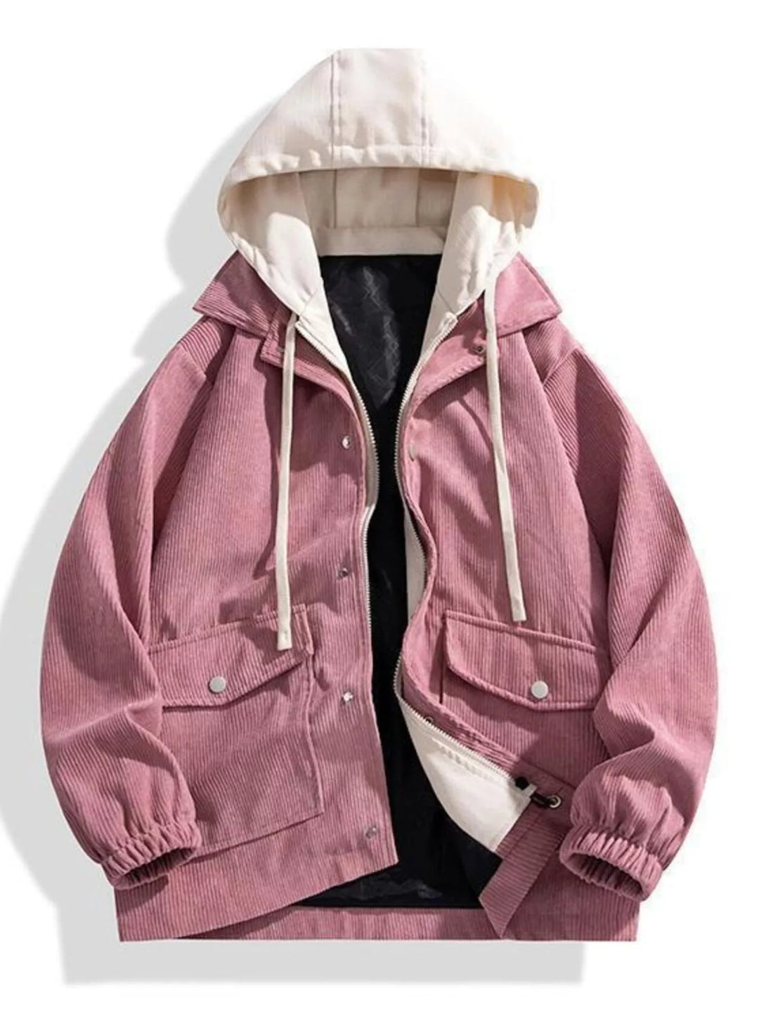 Mens Hoodie Coat with Rugged Textured Fabric - BritishMode
