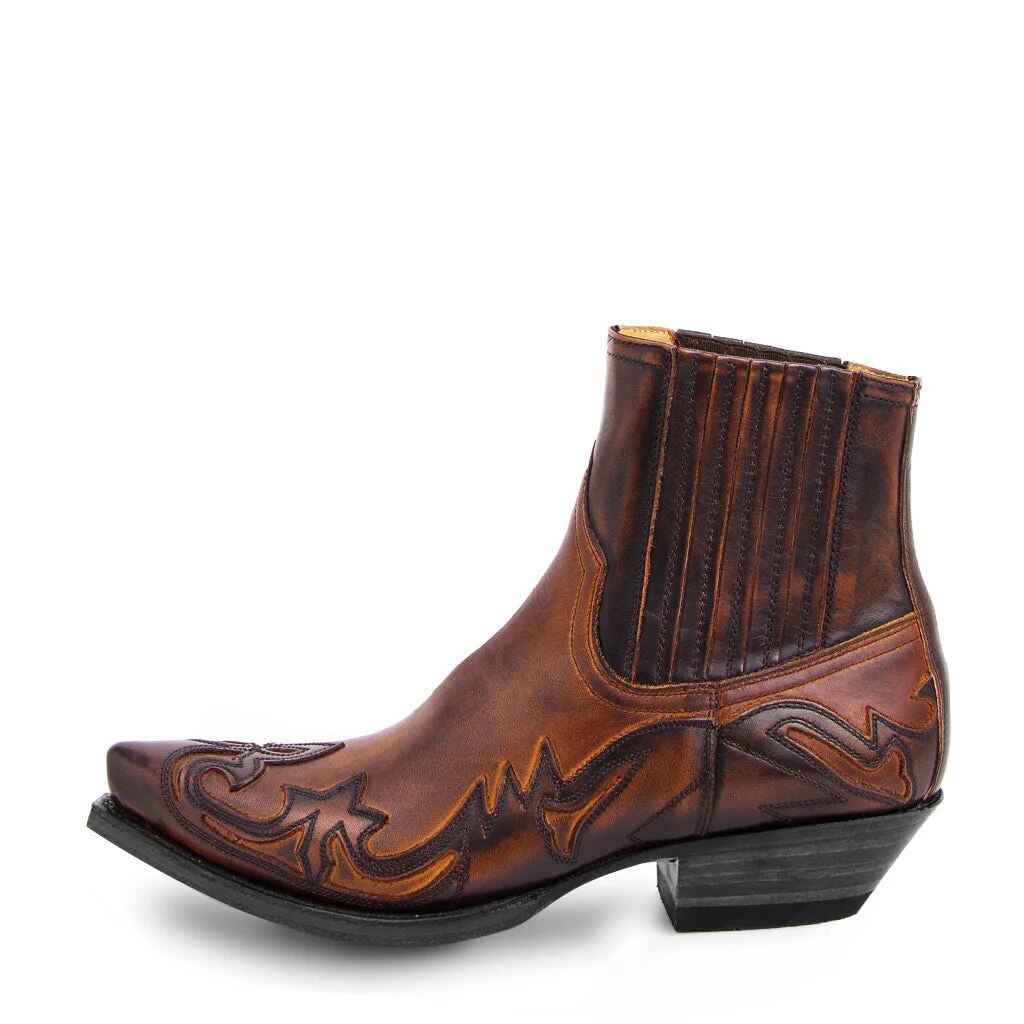 Mens Leather Cowboy Boots Classic Fit