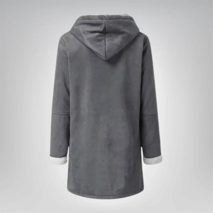 Womens Fleece Jacket with Hood and Pockets