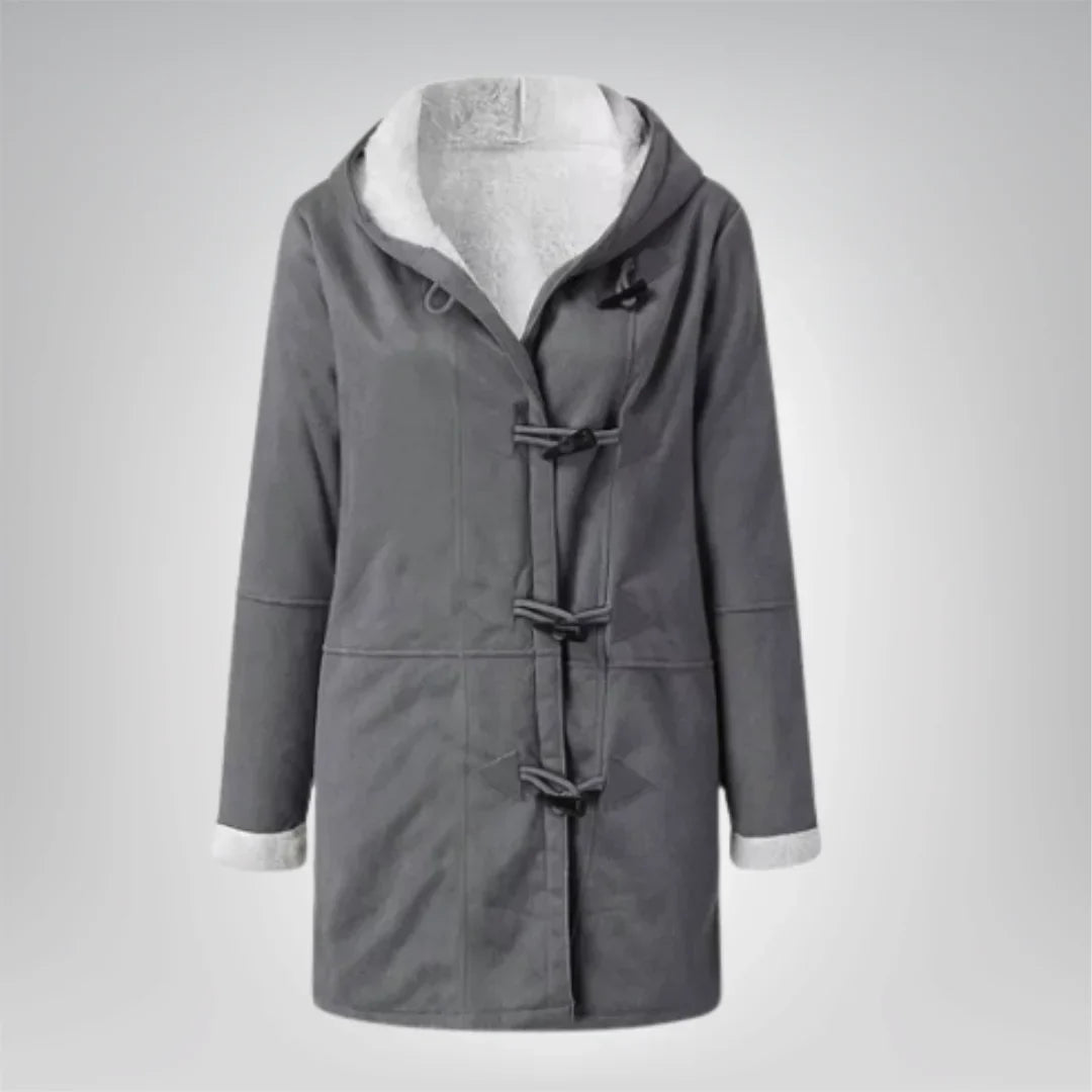 Womens Fleece Jacket with Hood and Pockets