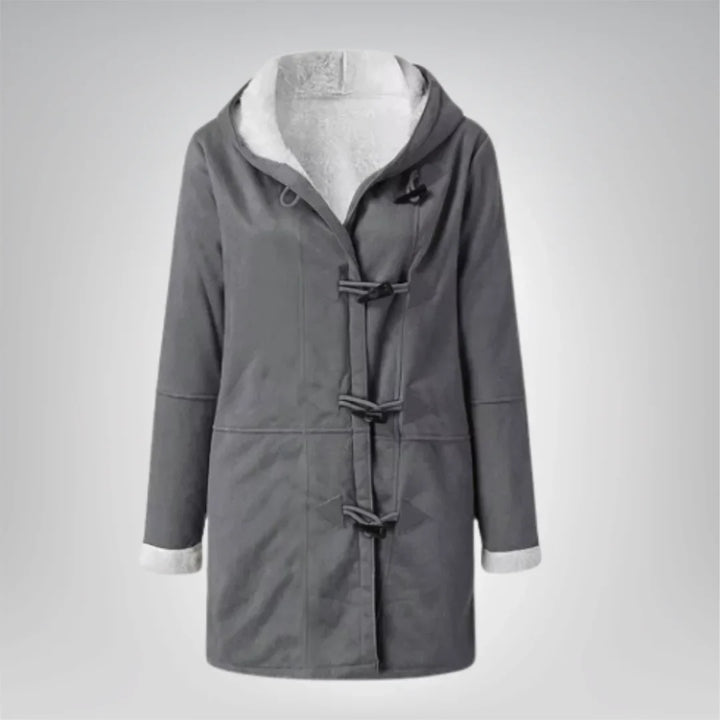 Womens Fleece Jacket with Hood and Pockets