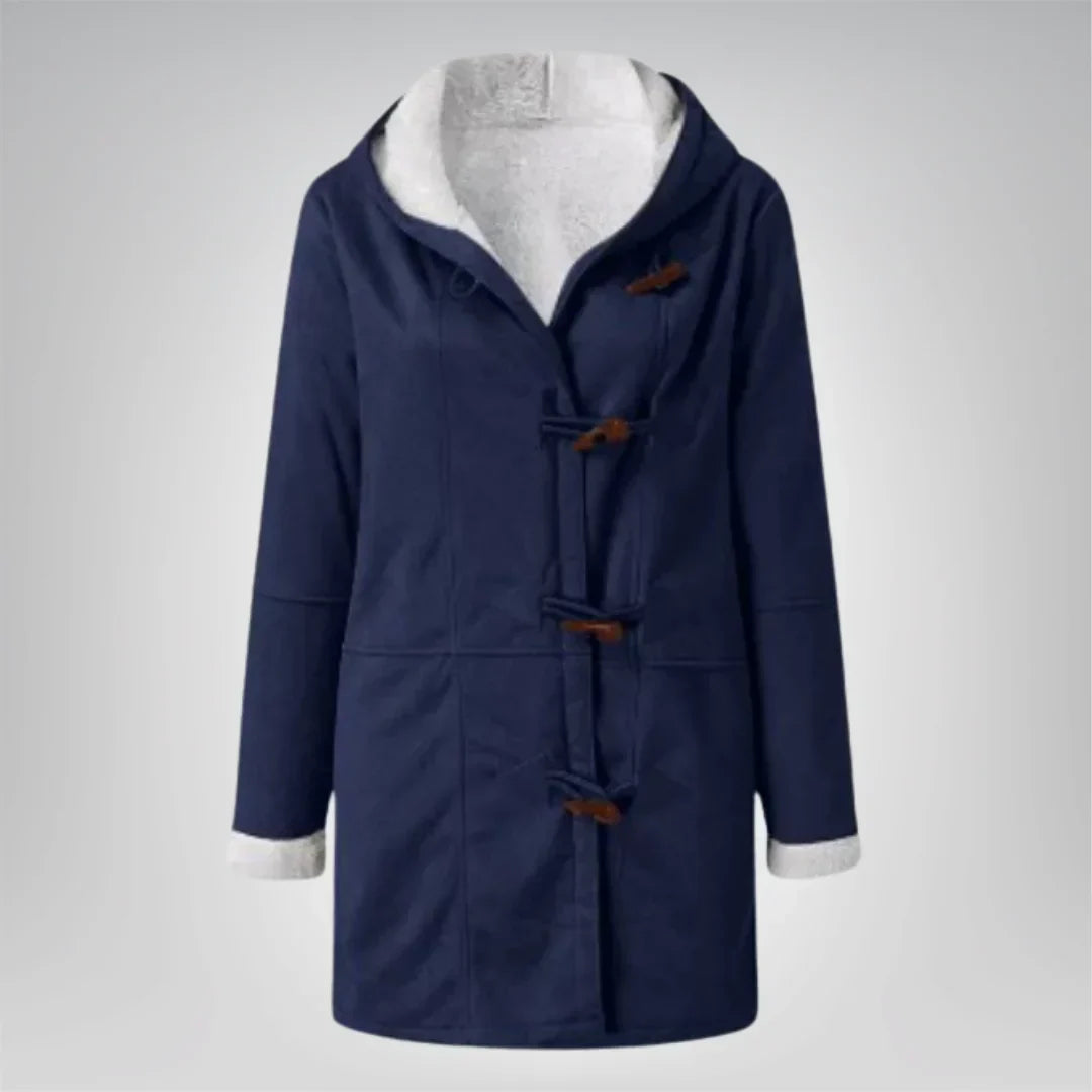 Womens Fleece Jacket with Hood and Pockets