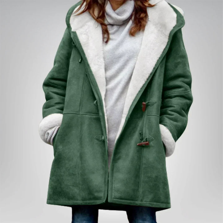 Womens Fleece Jacket with Hood and Pockets