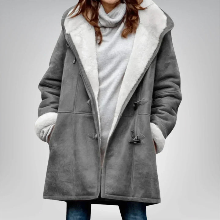Womens Fleece Jacket with Hood and Pockets