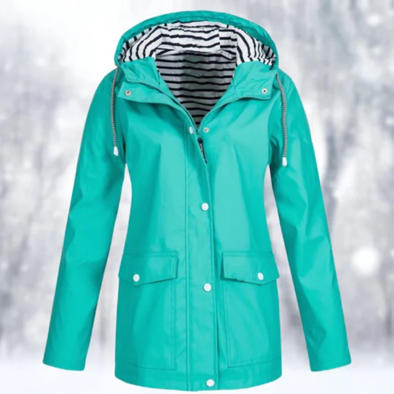 Womens Mid-Length Coat with Hood