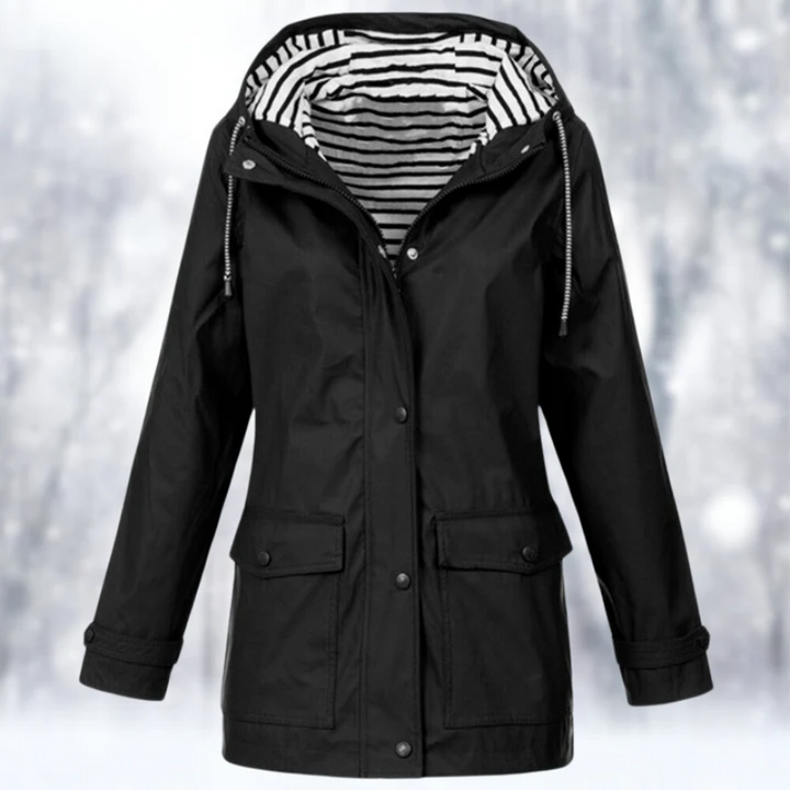 Womens Mid-Length Coat with Hood