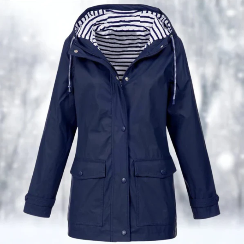 Womens Mid-Length Coat with Hood