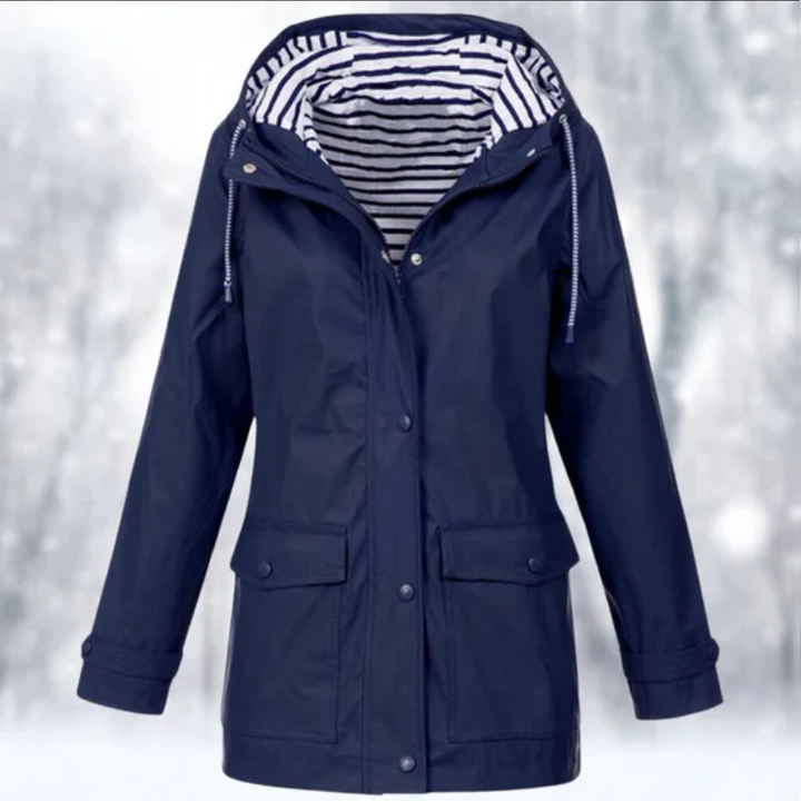 Womens Mid-Length Coat with Hood
