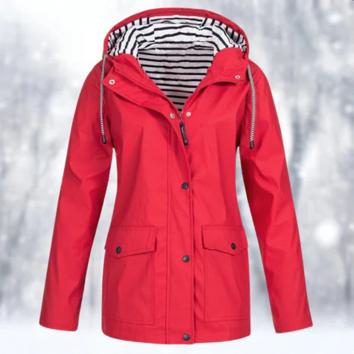 Womens Mid-Length Coat with Hood