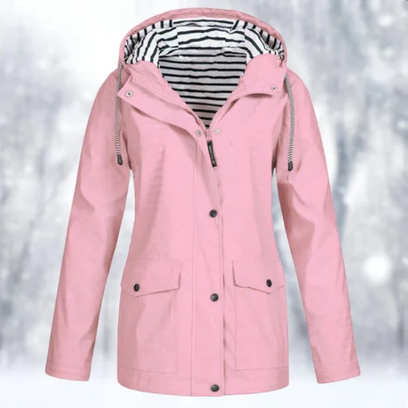 Womens Mid-Length Coat with Hood