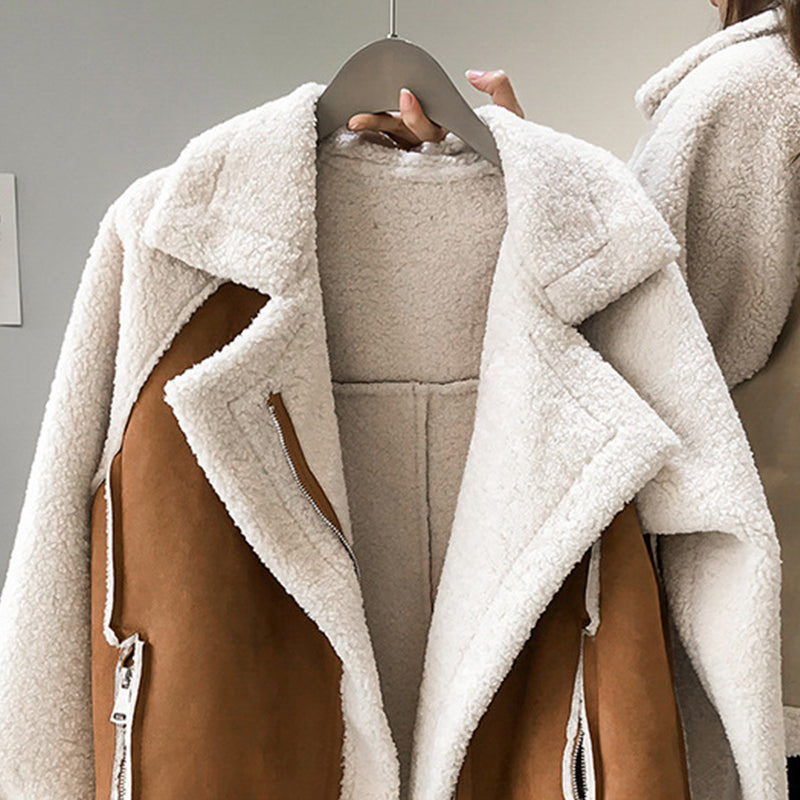 Womens Teddy Jacket with Winter Lining Elegant Fit