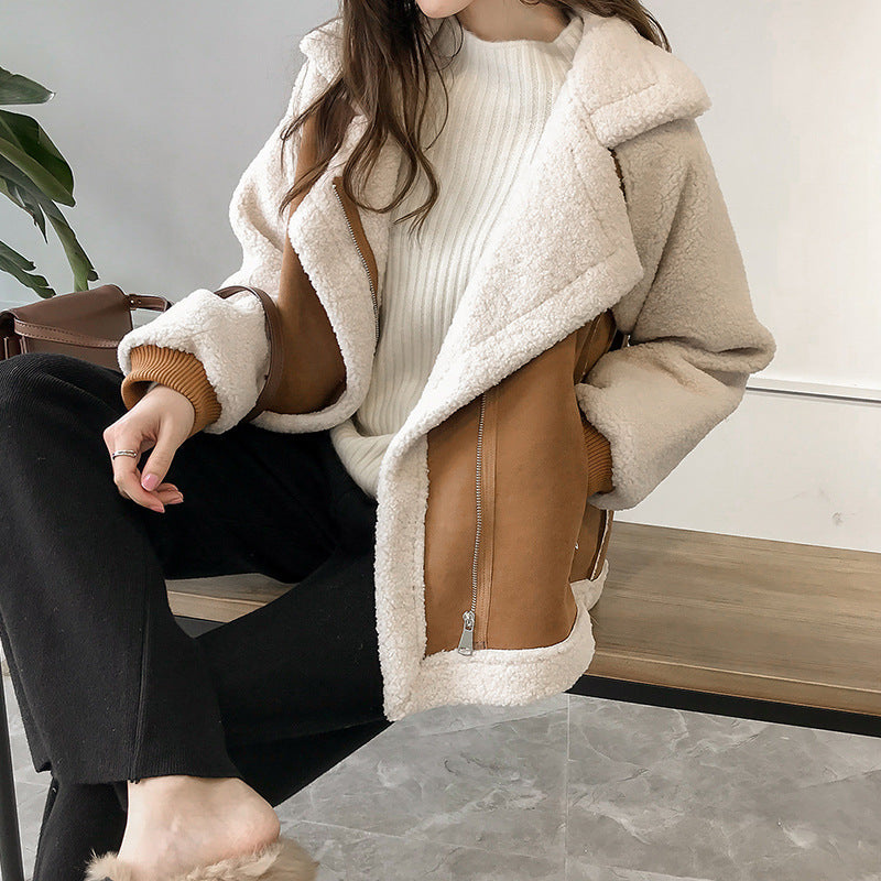 Womens Plus Size Faux Fur Jacket Cozy Fit - BritishMode