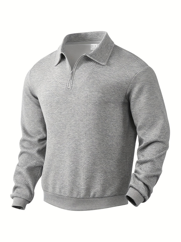 Mens Zip Front Sweater Knit Cotton Blend