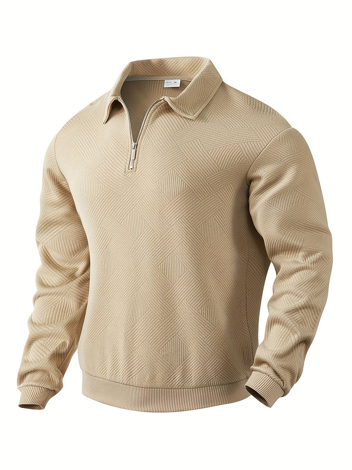 Mens Zip Front Sweater Knit Cotton Blend - BritishMode