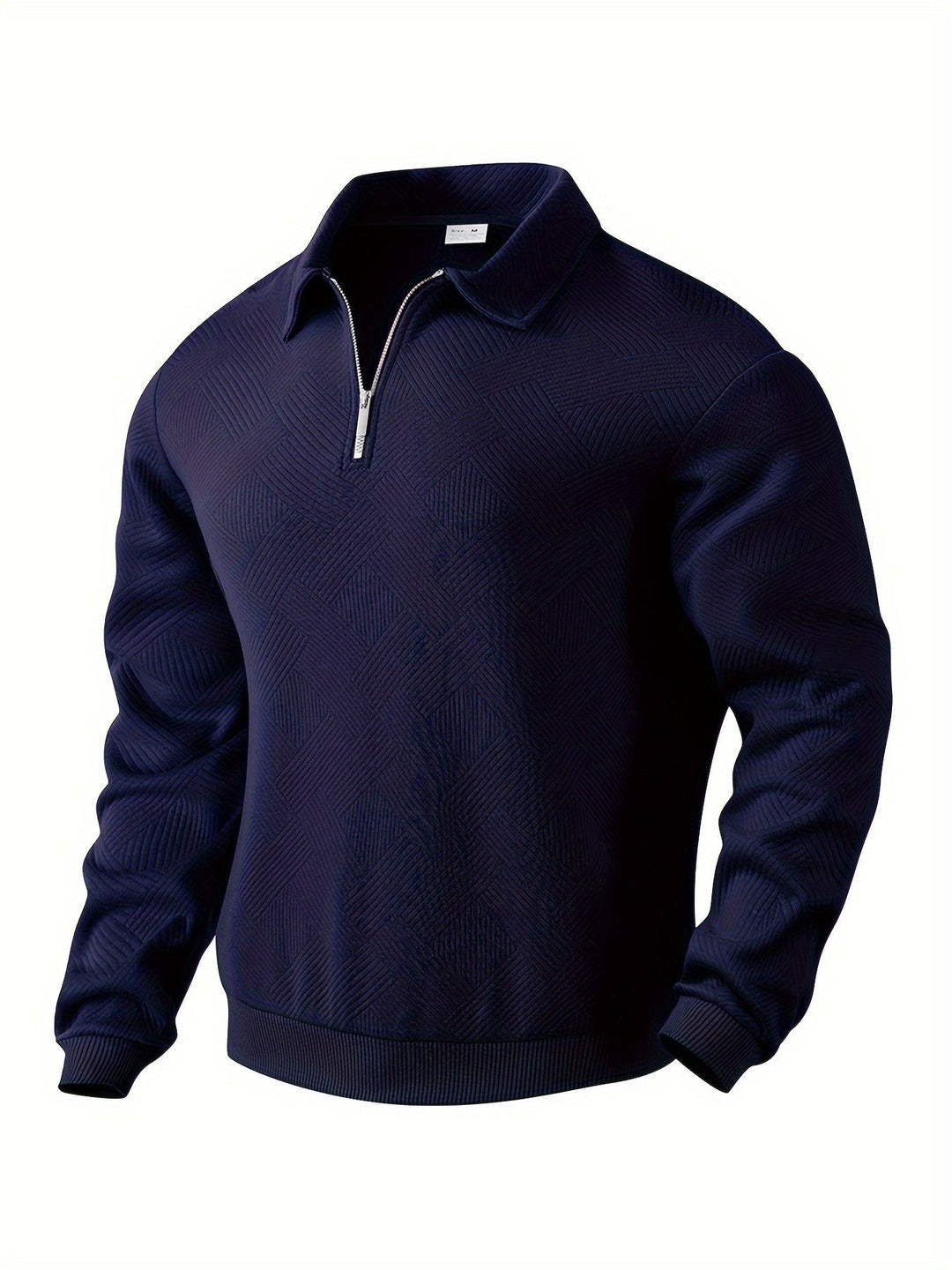 Mens Zip Front Sweater Knit Cotton Blend