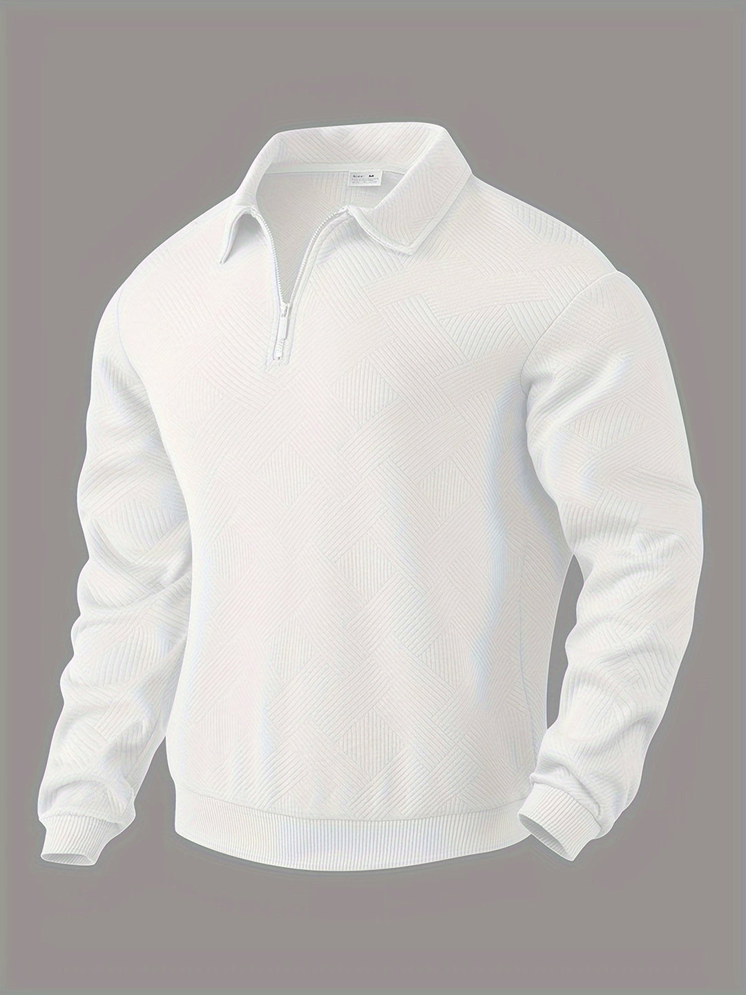 Mens Zip Front Sweater Knit Cotton Blend