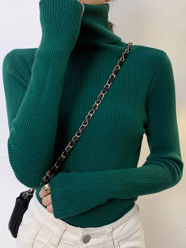 Womens Cashmere Turtleneck Sweater Winter-Ready Fit