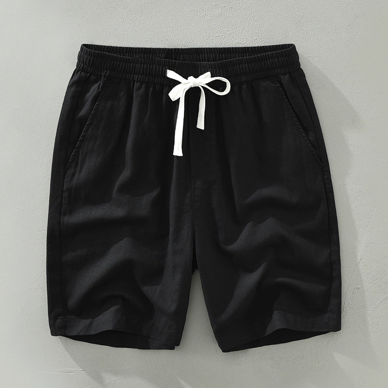 Mens Linen Beach Shorts Relaxed Fit