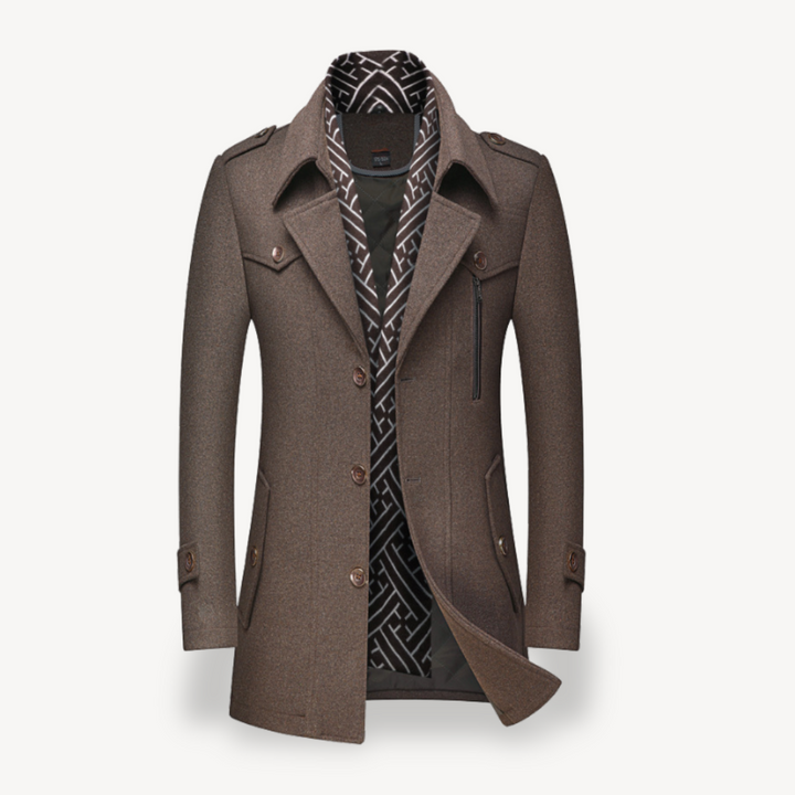 Mens Peacoat with Fleece Lining Classic Fit
