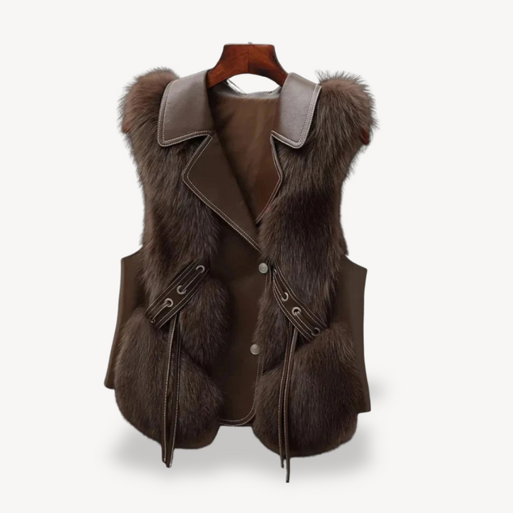 Womens Vest with Faux Fur Lining Sleeveless