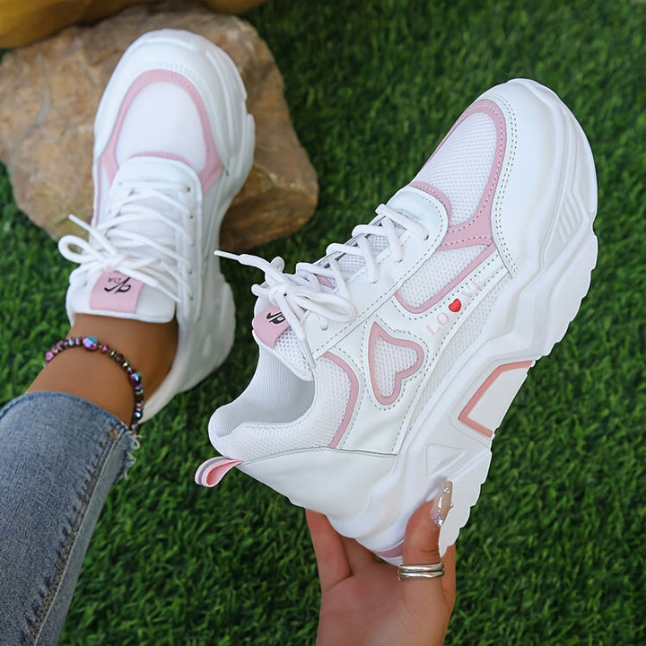 Womens Sneakers Comfortable Heart Design - BritishMode