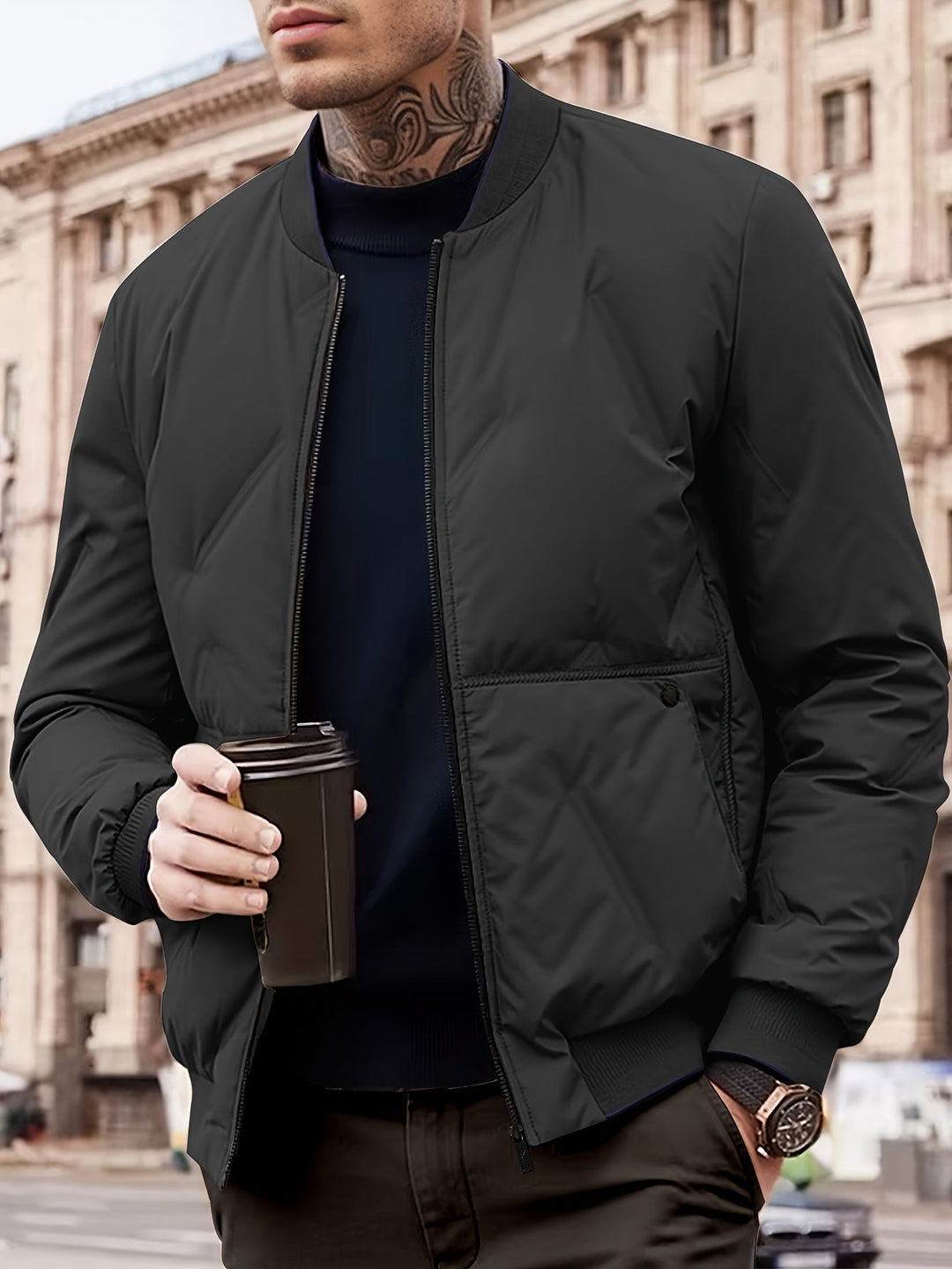Mens Puffer Jacket Waterproof Warm Outdoor Fit - BritishMode