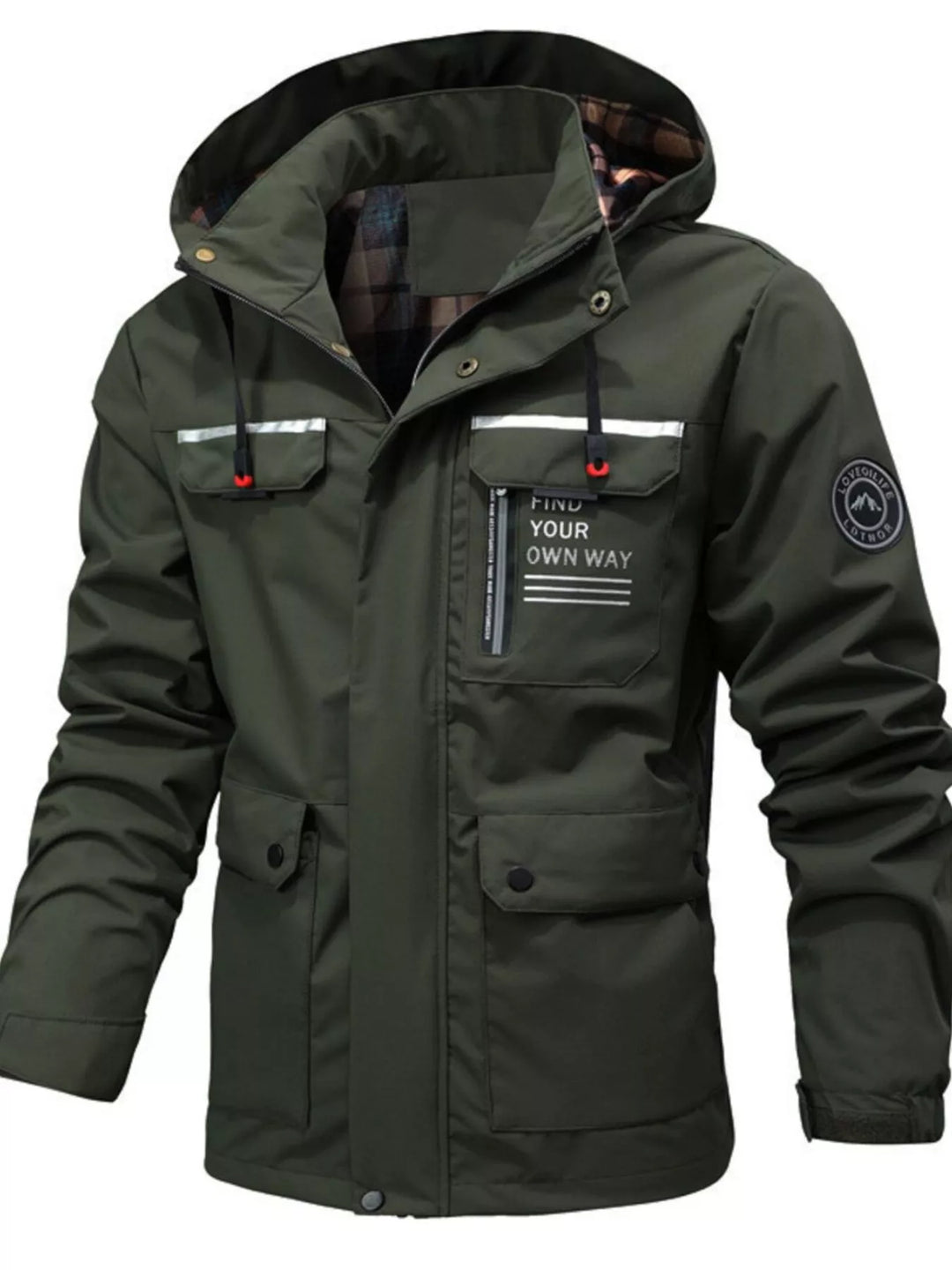 Unisex Waterproof Hooded Parka Jacket Large Size - BritishMode