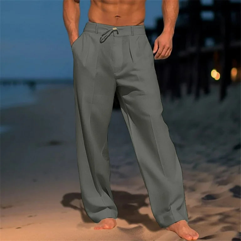 Mens Lightweight Summer Pants Simple Fit - BritishMode