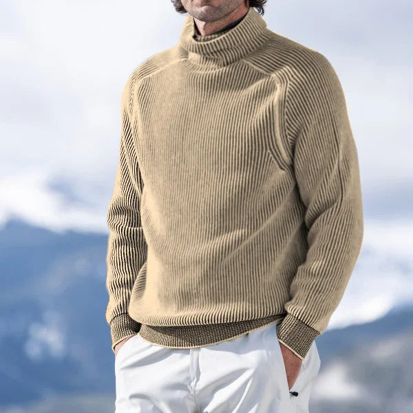 Mens Crew Neck Sweater Cable Knit Classic Fit