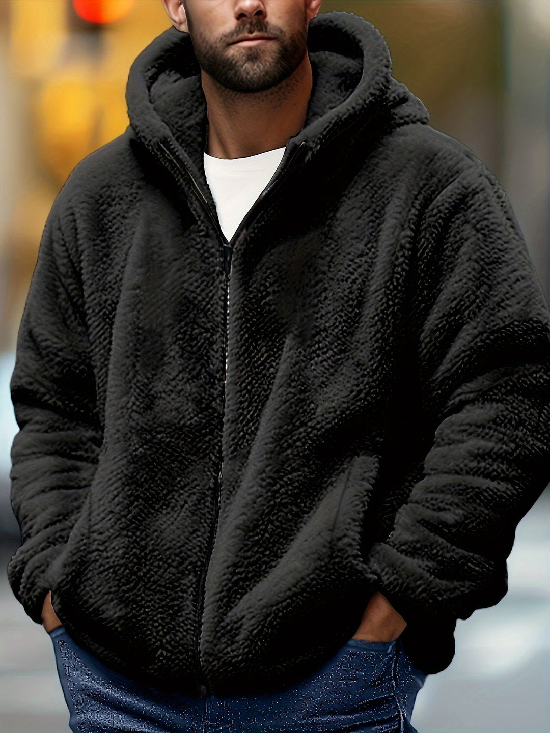Mens Plus Size Zip-Up Hoodie Casual Comfort Fit