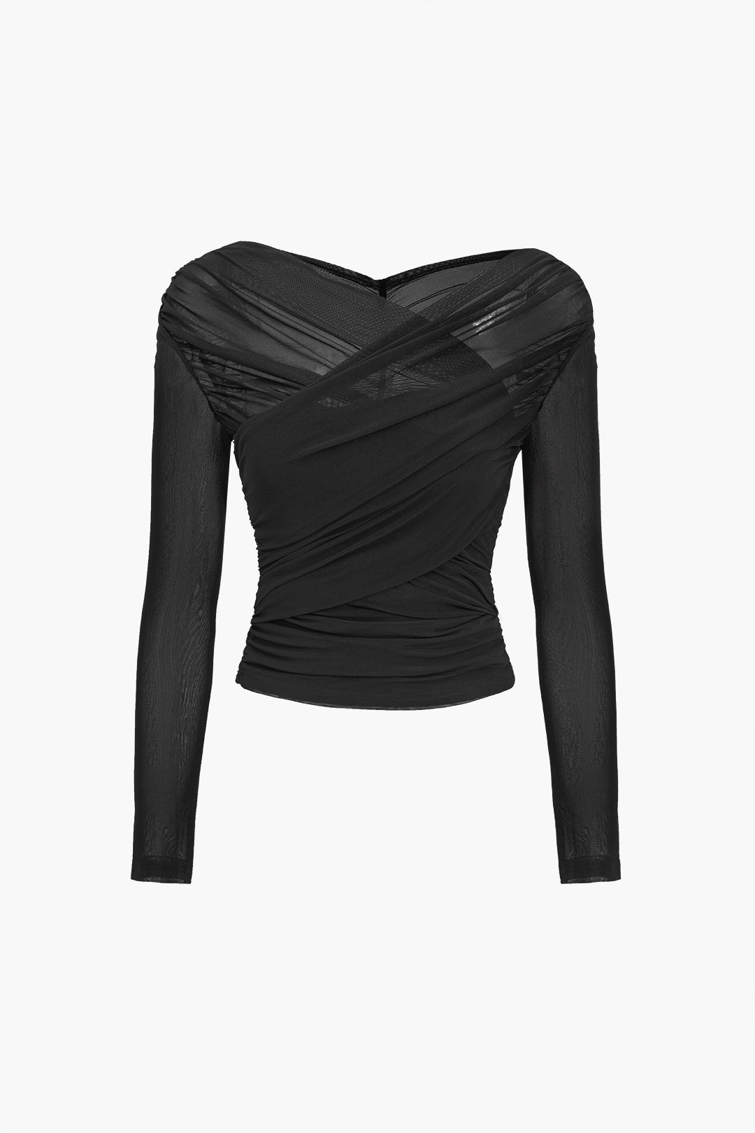 Womens Lace Blouse Textured Breathable Long Sleeve