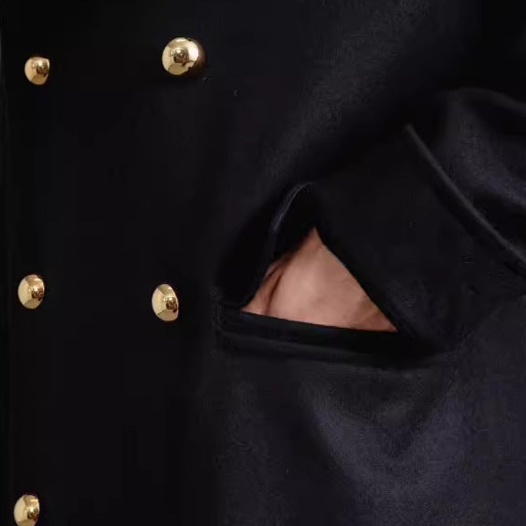 Mens Long Wool Coat Classic Fit